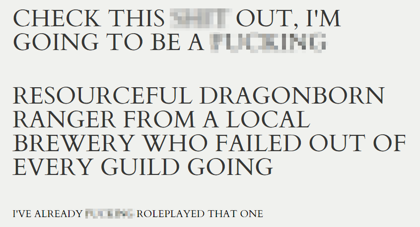 Who the F is my #DND character