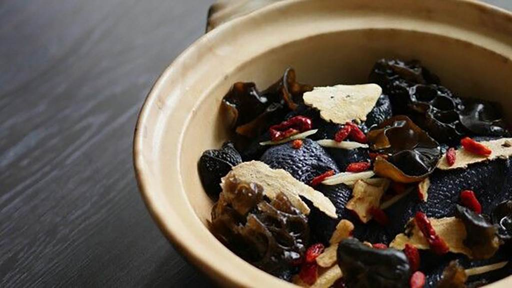 black chicken soup
