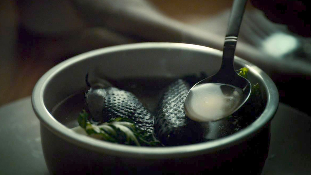black chicken soup