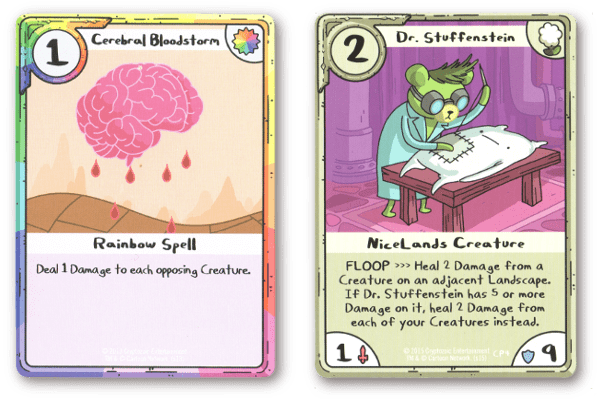 Adventure Time Card Wars Cerebral Bloodstorm and Dr. Stuffenstein Cards Adventure Time Card Wars Cerebral Bloodstorm and Dr. Stuffenstein Cards