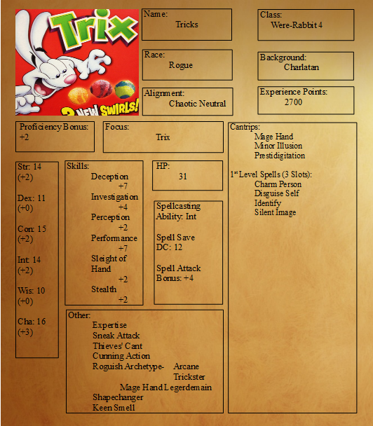 Cereal DnD Tricks