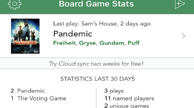 Board Game Stats – Play tracking, collection management and score