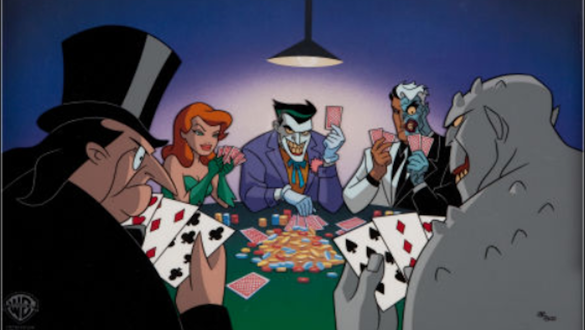 Batman Villains play poker
