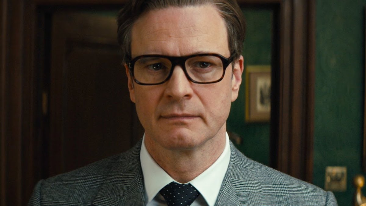 Colin Firth wears glasses in Kingsman.