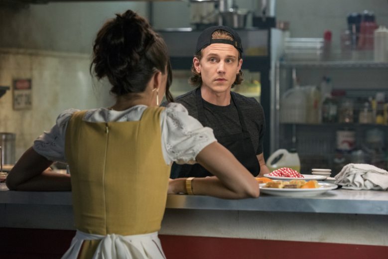 Ace behind the counter at the diner on the Nancy Drew TV show