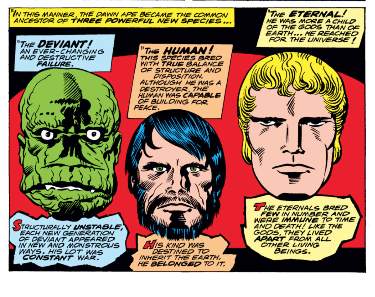 A panel from Eternals #1 (1976)