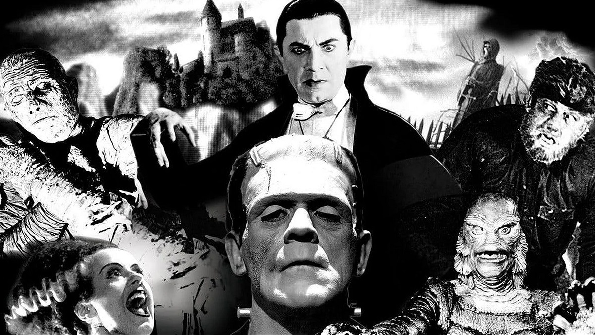 A collage of Universal Monsters.