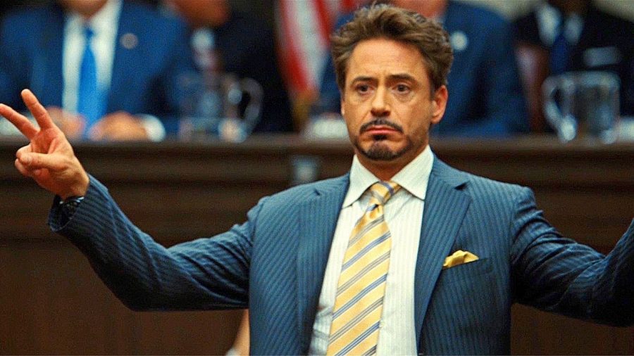 tony stark in front of the senate in iron man 2