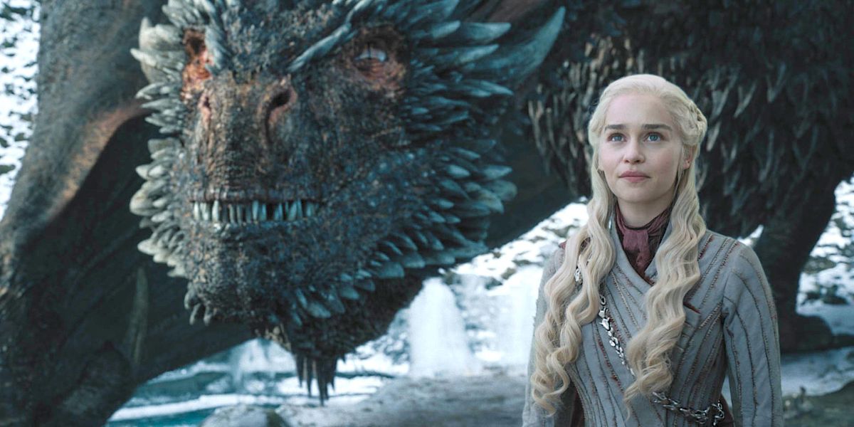 Daenerys stands with Drogon