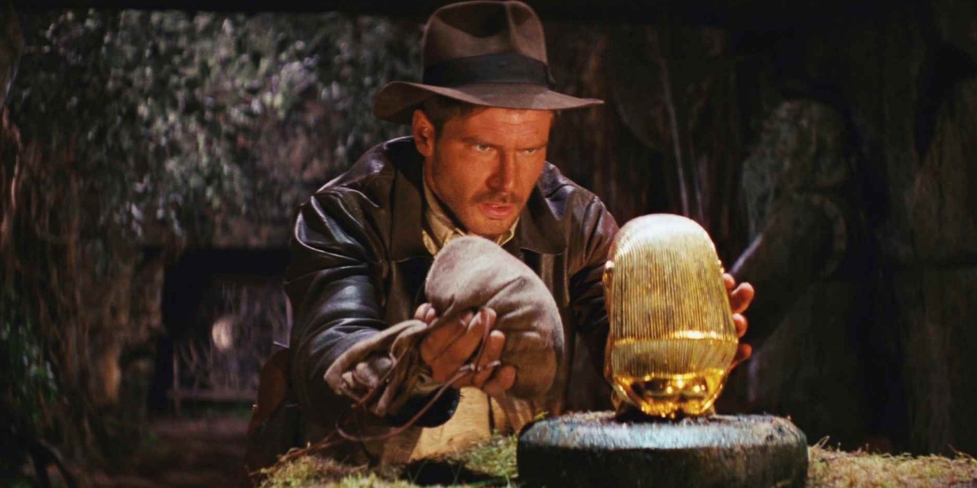 Indiana Jones replacing the idol with a bag of sand