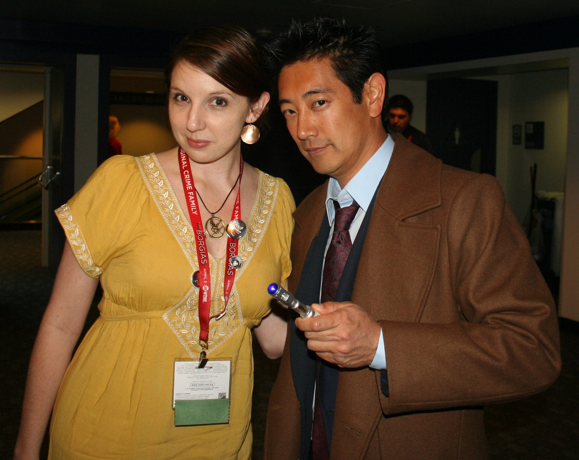 Amy Ratcliffe with Grant Imahara as the Tenth Doctor.