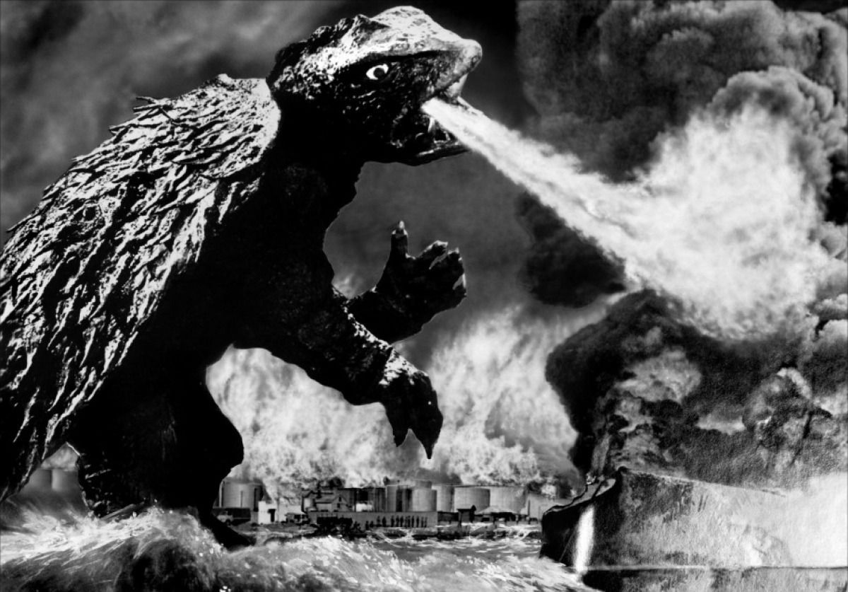 Gamera attacks Tokyo in Gamera, the Giant Monster.