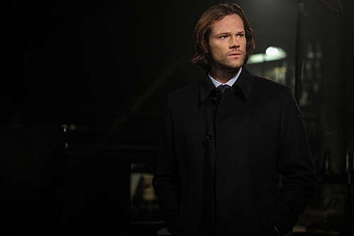 Sam Winchester dressed in black in Supernatural