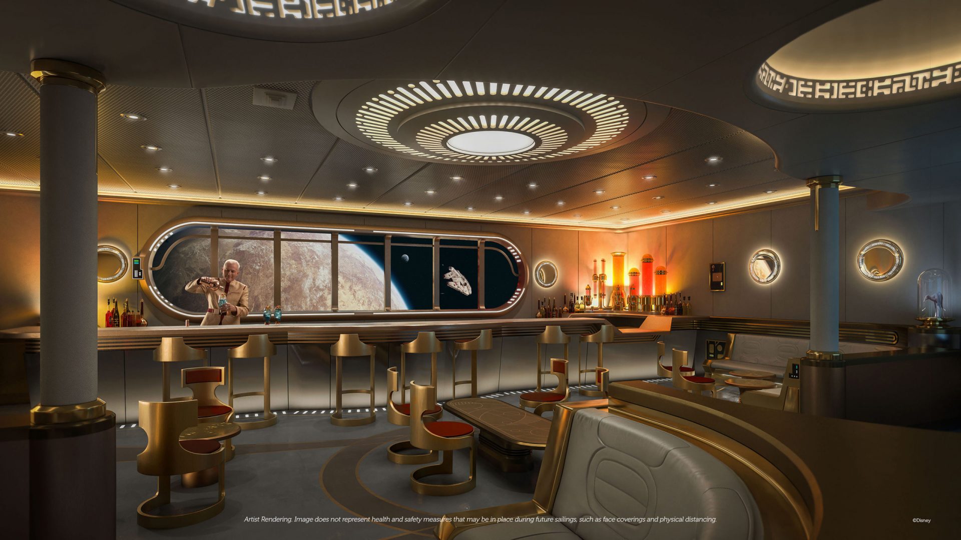 Disney s New Cruise Ship Has A Fancy STAR WARS Lounge And Marvel