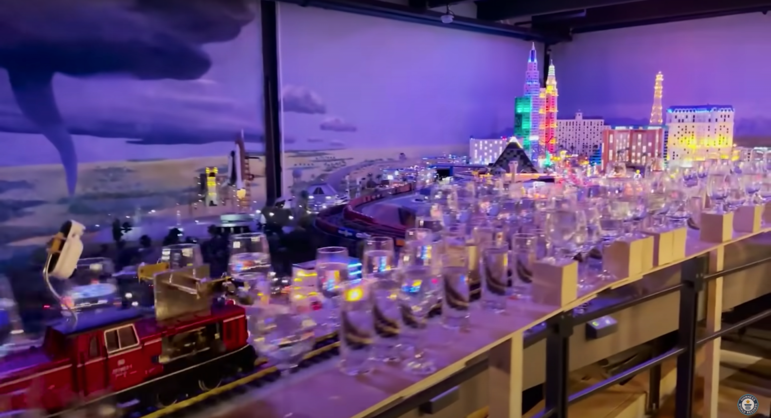 A Model Train Playing Wine Glass Melodies Sets World Record Nerdist