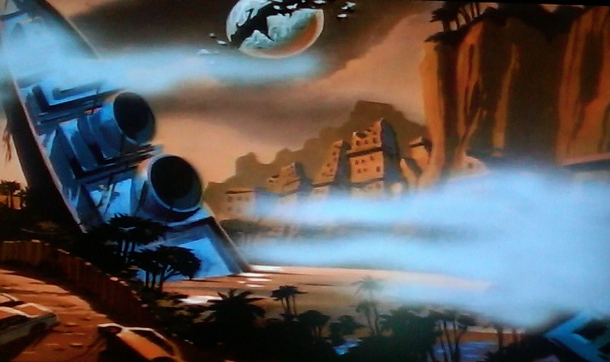 The barren, post-apocalyptic landscape of Thundarr the Barbarian.