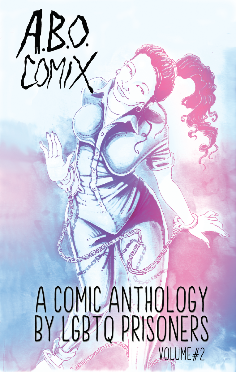 The cover to ABO Comix Vol 2 shows a woman standing 