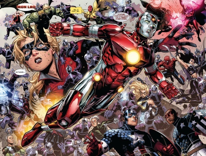 Iron Lad, as he appears in the pages of Young Avengers: The Children's Crusade.