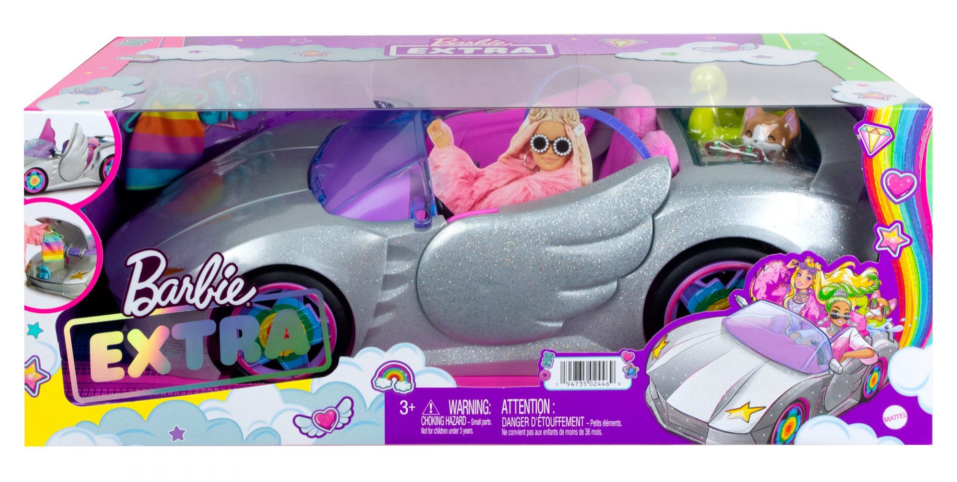 The toy version of the Barbie Extra Car.