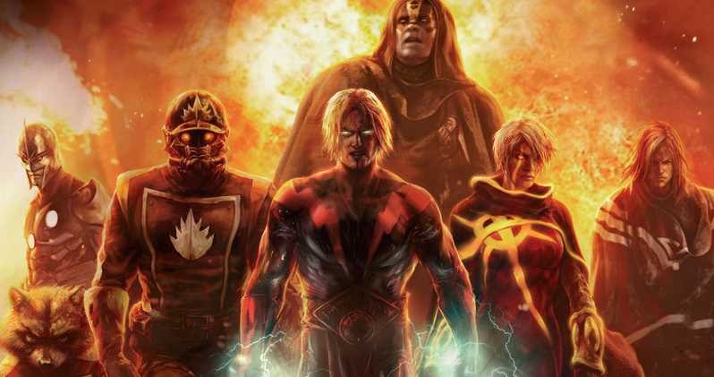 Adam Warlock with the Guardians of the Galaxy.