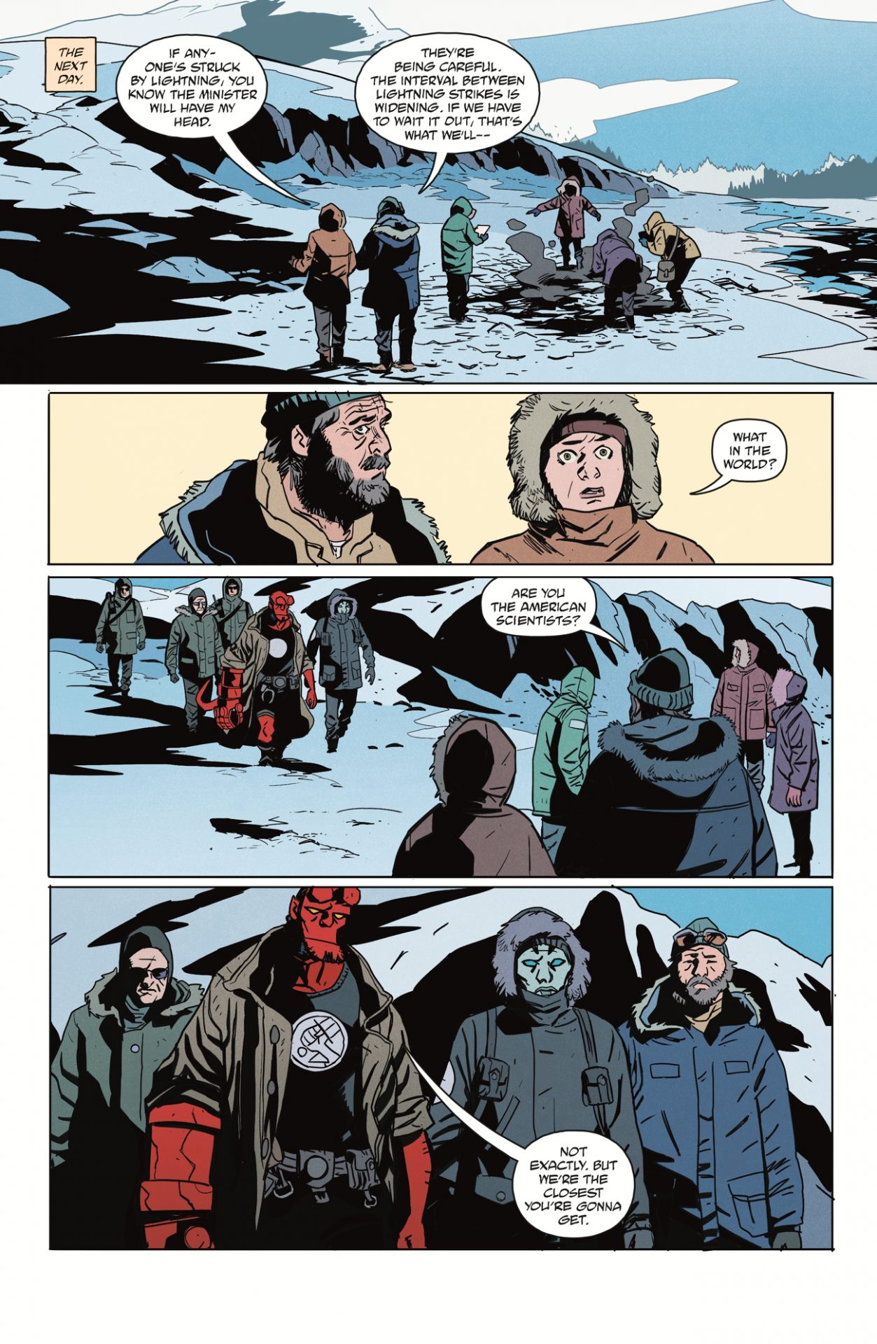 A preview of the comic Hellboy: The Bones of Giant #1