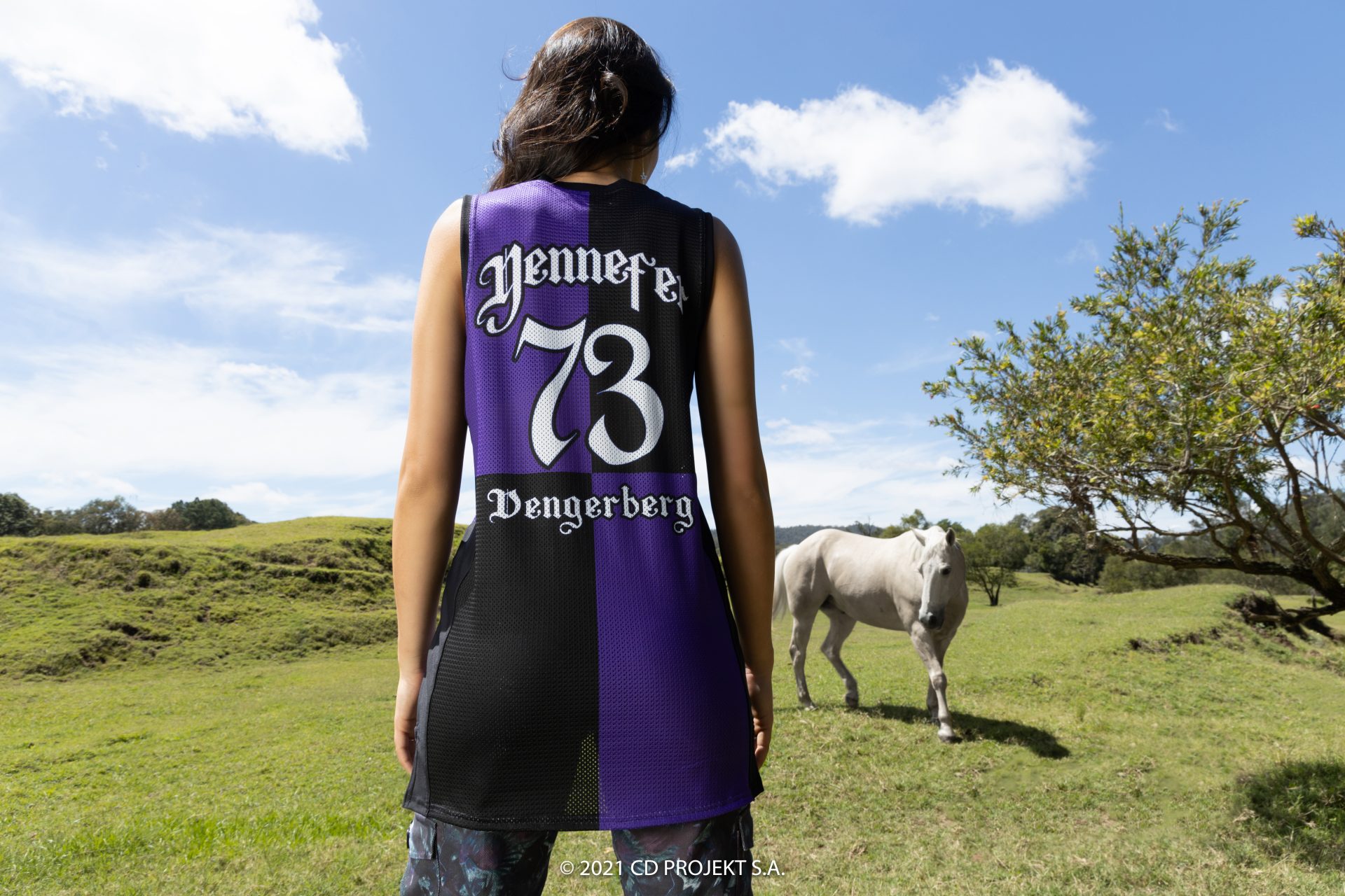 The Witcher BlackMilk fan clothing Yennefer inspired black and purple jersey