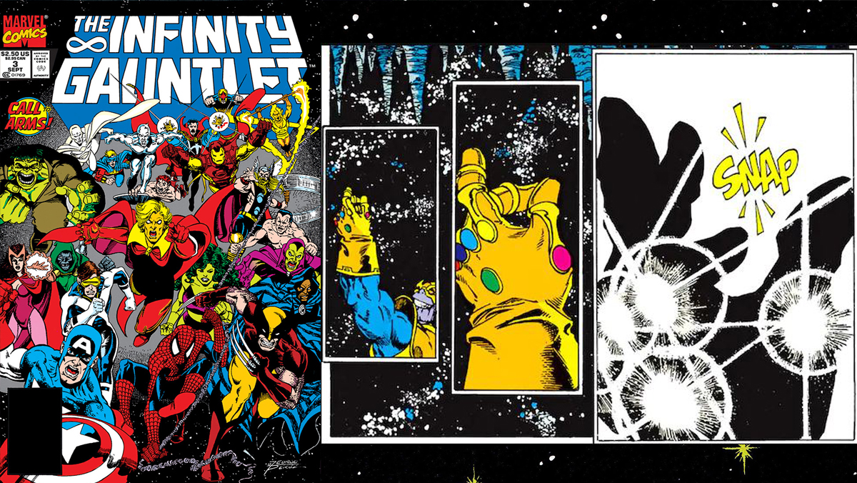 Art from Marvel's 1991 Infinity Gauntlet mini-series.