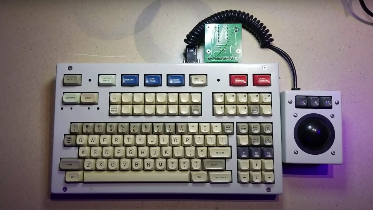 A keyboard from the 1980s that was used used in Minuteman III nuclear missile silos.