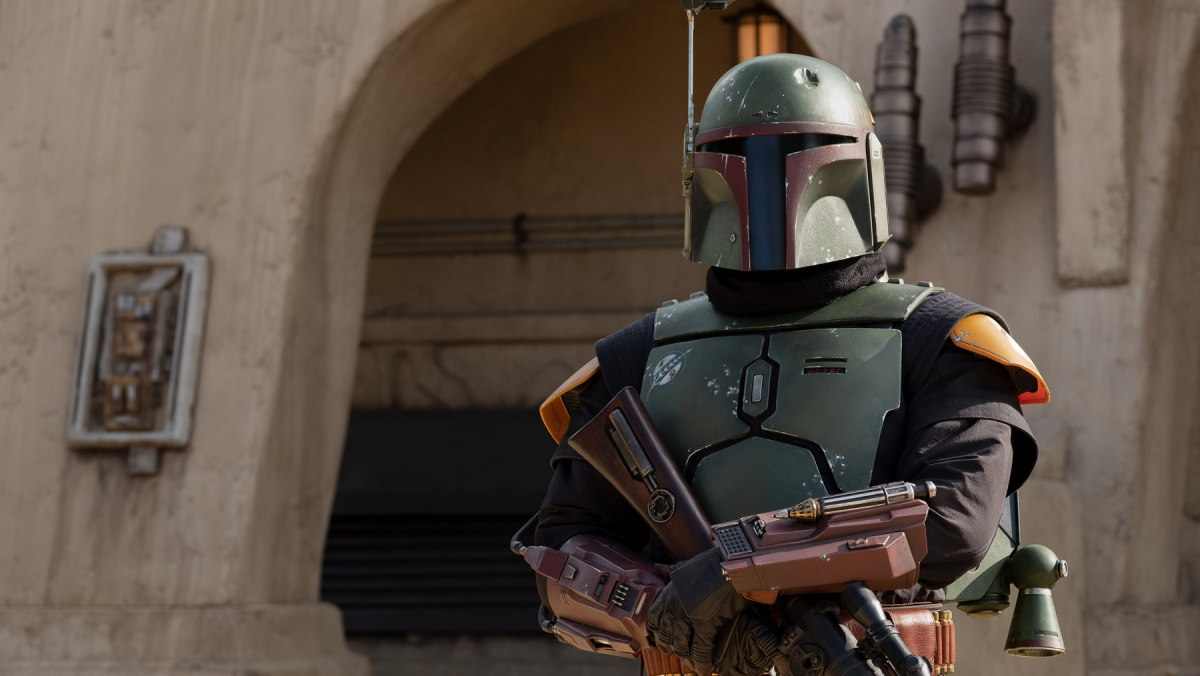 Boba Fett in his armor in The Book of Boba Fett