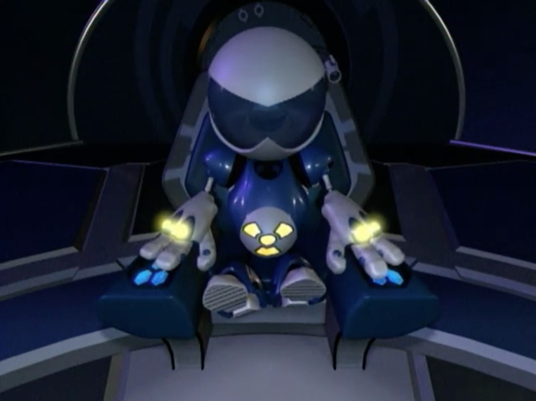 The robot TOM, host of the Toonami programming block