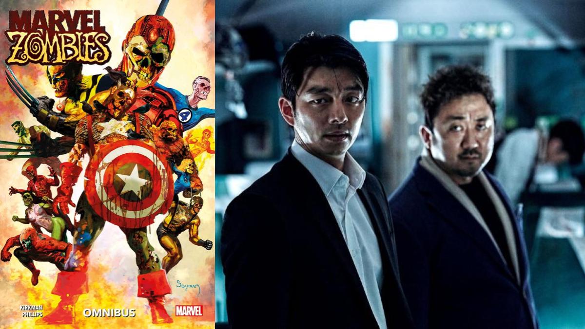 A collage image shows the cover for Marvel Zombies next to an image from Train to Busan