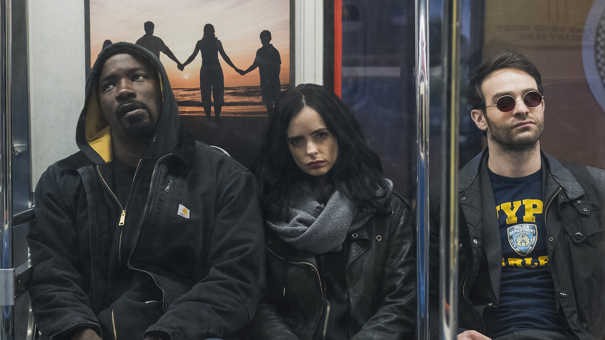 Luke Cage, Jessica Jones, and Matt Murdock in The Defenders