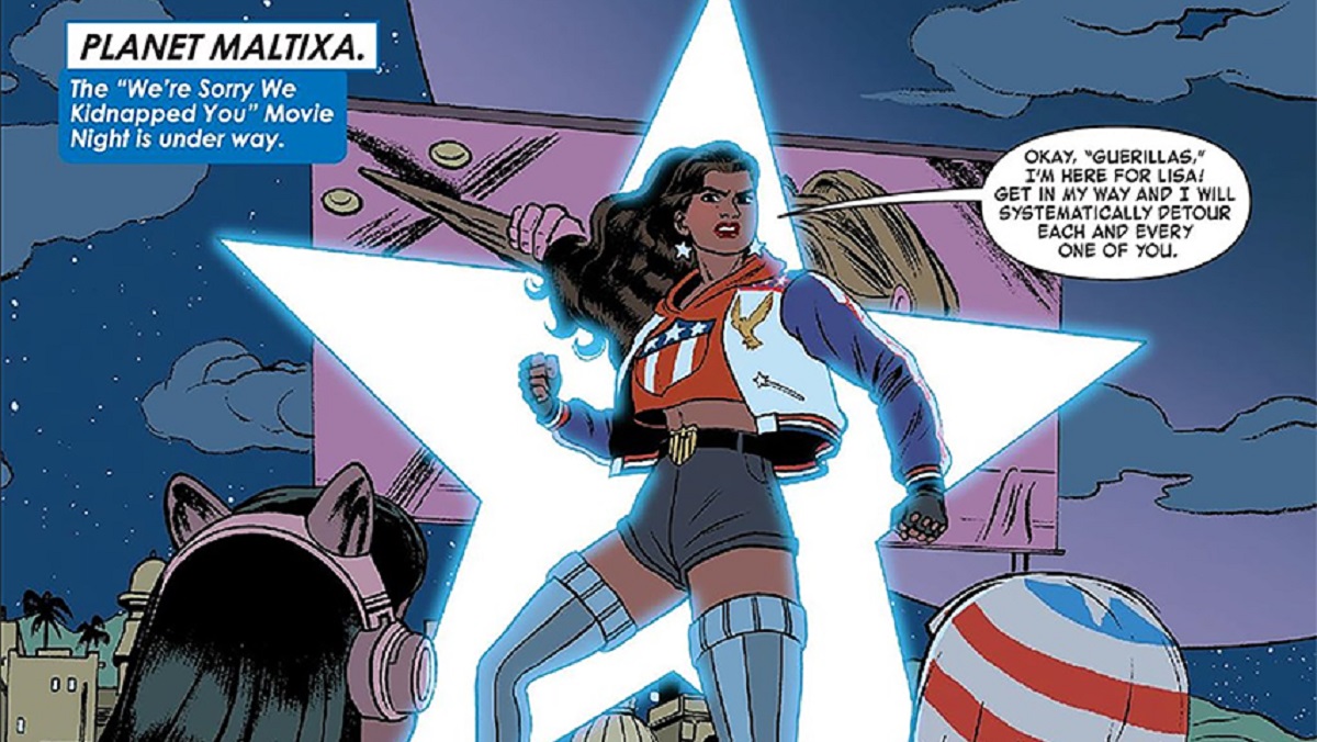 America Chavez opening a star portal, America Chavez's powers include multiverse hopping abilities.