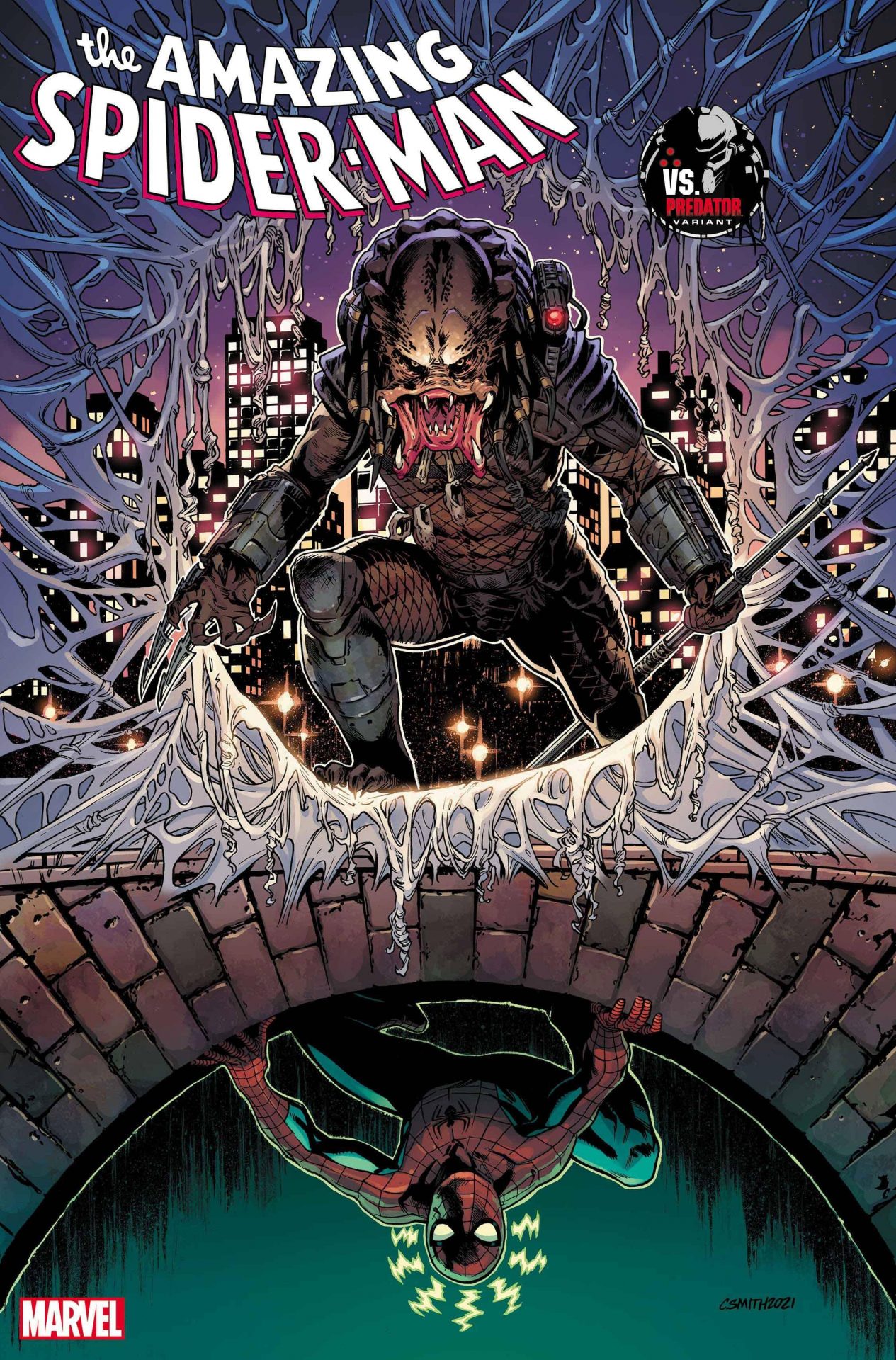 Spider-Man vs Predator Marvel Comic cover