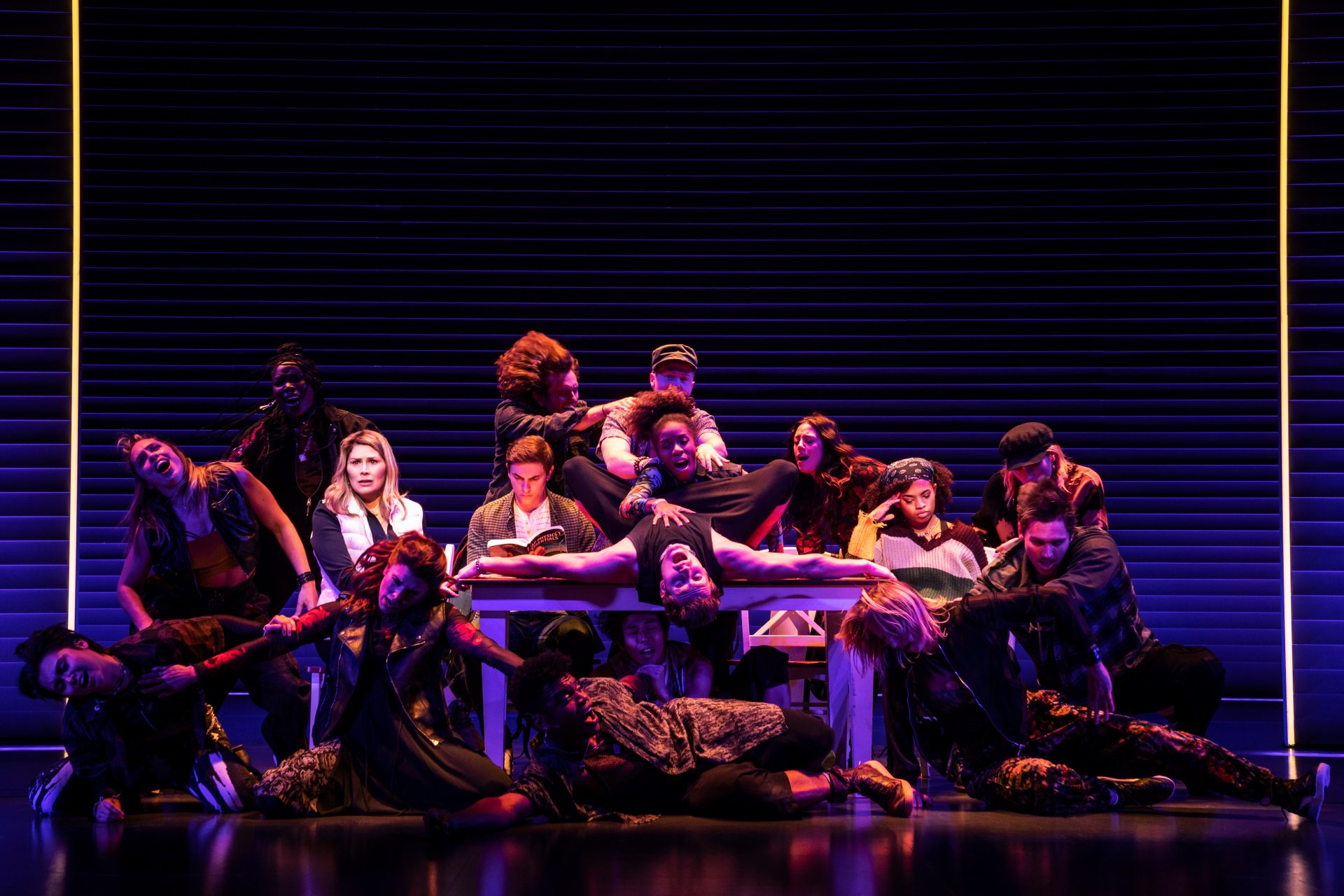 The company of Jagged Little Pill the musical performing