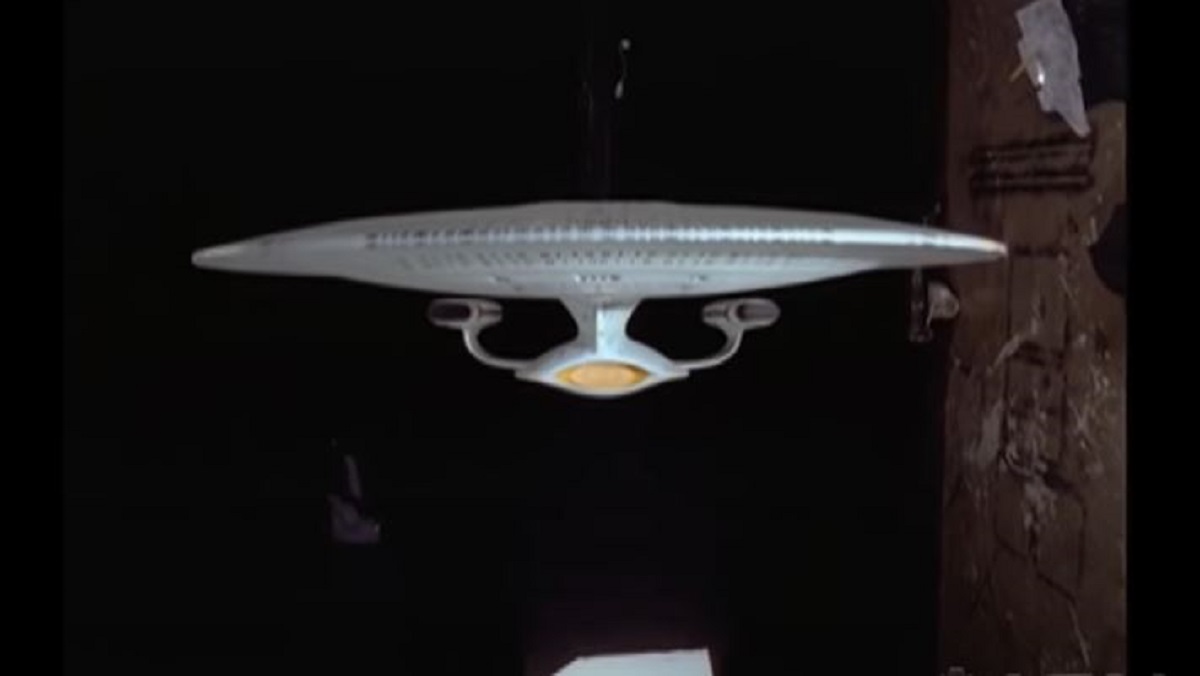 The Star Trek: The Next Generation 6-foot filming model for the Enterprise.