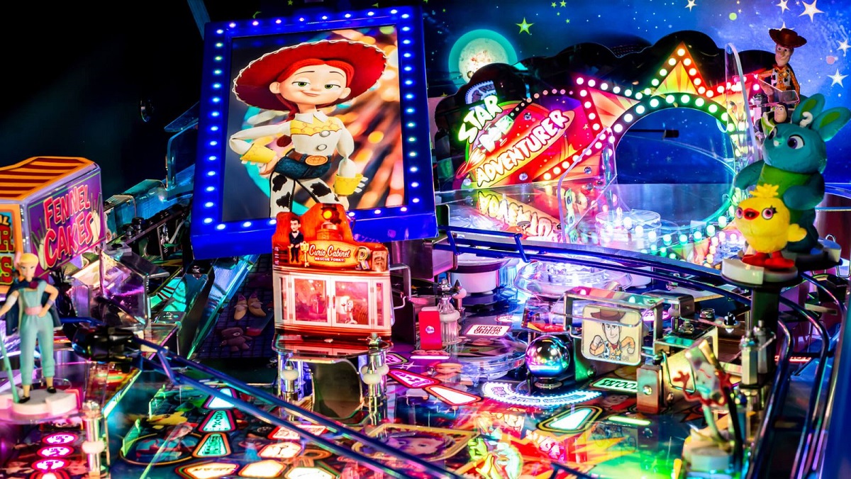 Inside the Toy Story 4 pinball game.