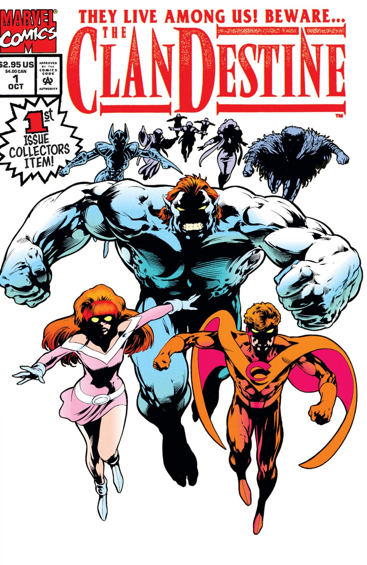 The cover of ClanDestine #1 shows the team on a white background