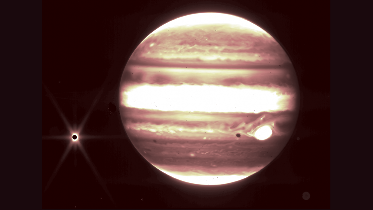 Jupiter as photographed by the James Webb Space Telescope