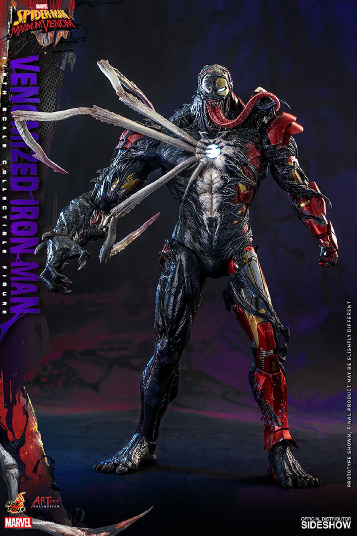 Maximum Venom sixth scale figure ready for battle.