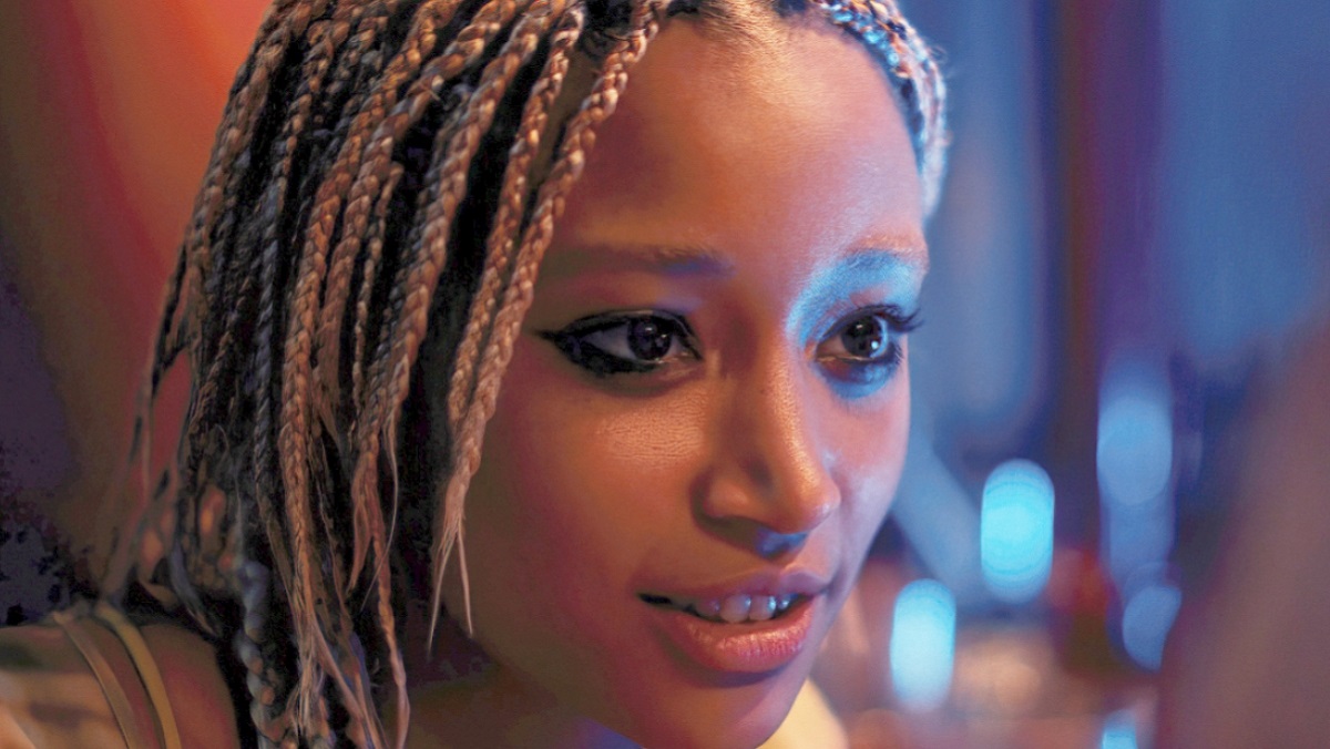 Amandlad Stenberg in the horror film Bodies, Bodies, Bodies.