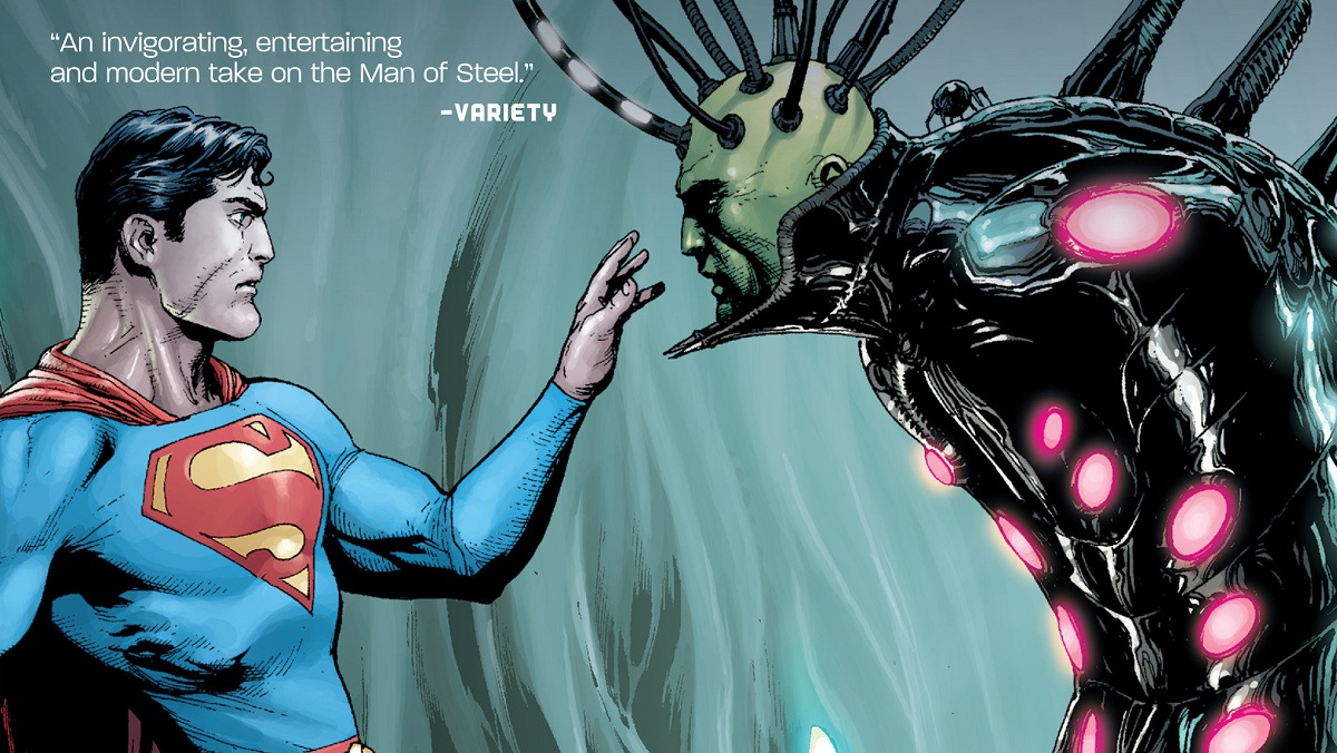 Superman faces Brainiac in the modern DC Universe.