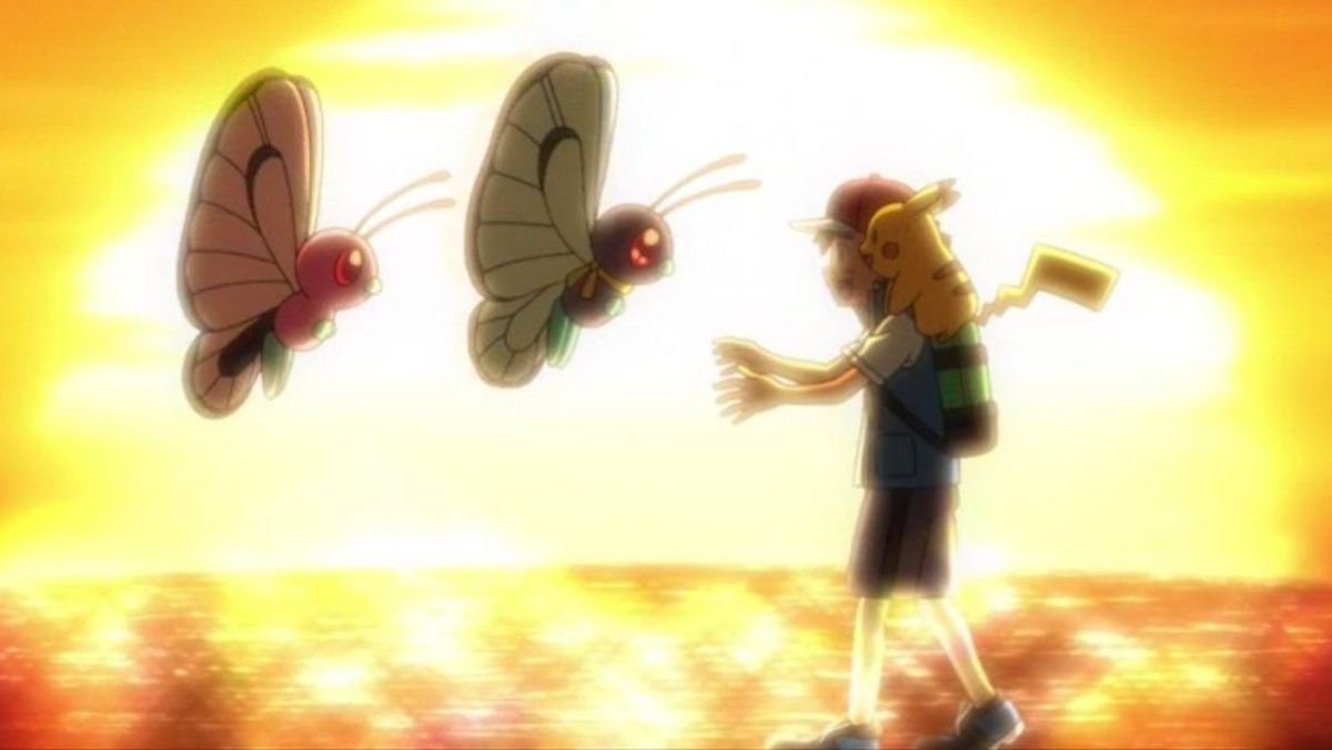 Ash Reunited with Butter free in Pokemon anime before the end of his journey (1)