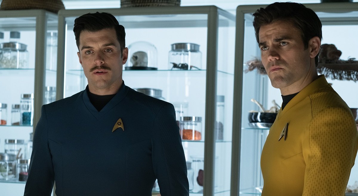 Star Trek: Strange New Worlds' Sam Kirk (Dan Jeannotte) and James T. Kirk (Paul Wesley).