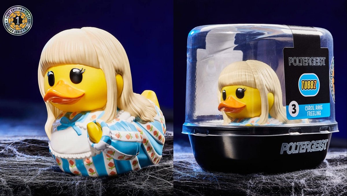 Carol Anne Freeling from Poltergeist as a rubber duckie from TUBBZ.