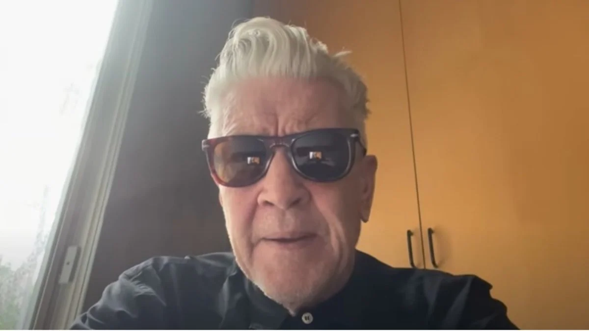 David Lynch giving his daily weather report in 2022.