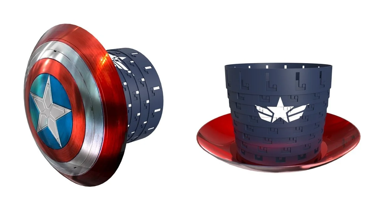 The Captain America: Brave New World popcorn bucket from AMC Theatres.