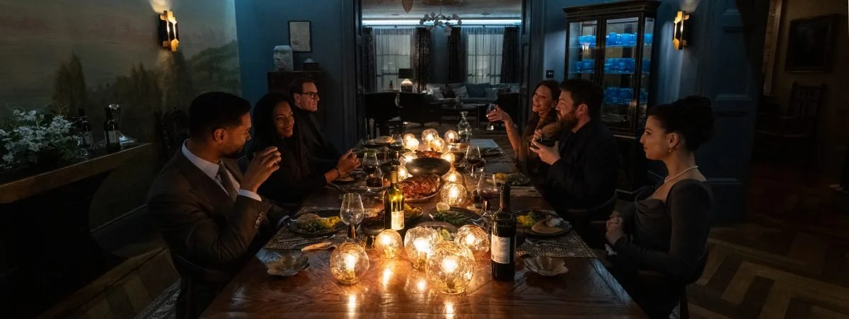 Black Bag 5, full cast at the table