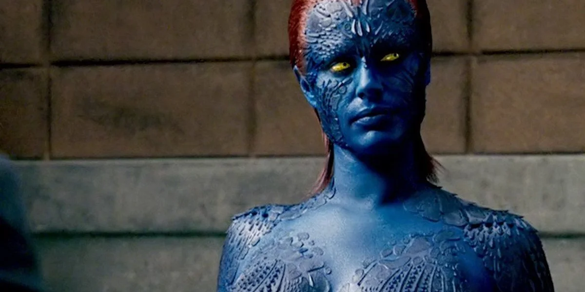 Rebecca Romijn as Mystique in X2. 