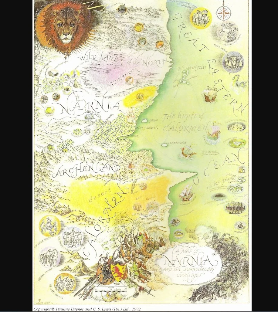 world map of narnia and surrounding countries